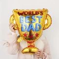 Happy Father's Day Series Banner Love You Dad Best Moustache King Bow Tie Set Foil Balloon Belon Selamat Hari Ayah Daddy. 