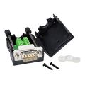 DB9 Solderless Connector RS232 D-SUB Serial to 9-Pin Port Terminal Male Female Adapter with Case (1Pcs-Male+1Pcs-Female). 