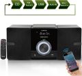 Home CD Stereo Shelf System - 30W Compact Micro Stereo System with CD Player, Bluetooth, FM Radio, Aux-in, USB Playback, 2-Way Music Crisp-Sound, DSP-Tech, Remote Control. 