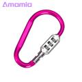 Amamia Carabiner Combination Lock Set Password Outdoor Mountaineering Buckle Lock. 