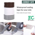 Corner Tape, PVC Self Adhesive Kitchen Corner Tape, Waterproof Wall Sticker Sealing Tape, Kitchen Sink Stove Toilet Bathroom Shower Bathtub Counter Basin Corner Tape 3.2m*2.2cm- EC MART.. 