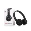 P47 Black Wireless Bluetooth Headphones Over Ear Foldable Headset for Music Calling Talking FM Ratio Pubg Gaming with Mic Microphone Stereo Bass 3.5mm Audio Jack Support With SD Card Options. 