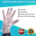 Disposable Plastic Gloves (Pack of 100) Food Prep Gloves Food Safe Disposable Gloves, Food Handling, Transparent. 