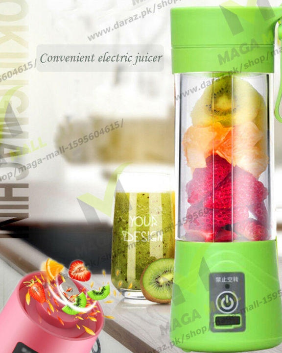 Blender 500ml Portable Personal Blender Cod-less 6 Blades Mini Fruit Bottle Juicer USB Rechargeable Cup Blender For Shakes And Smoothies