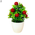 Artificial Fruit Bonsai Mini Orange Pomegranate Tree Windowsill Decor Plastic Courtyard Simulated Plants Bonsai for Home. 