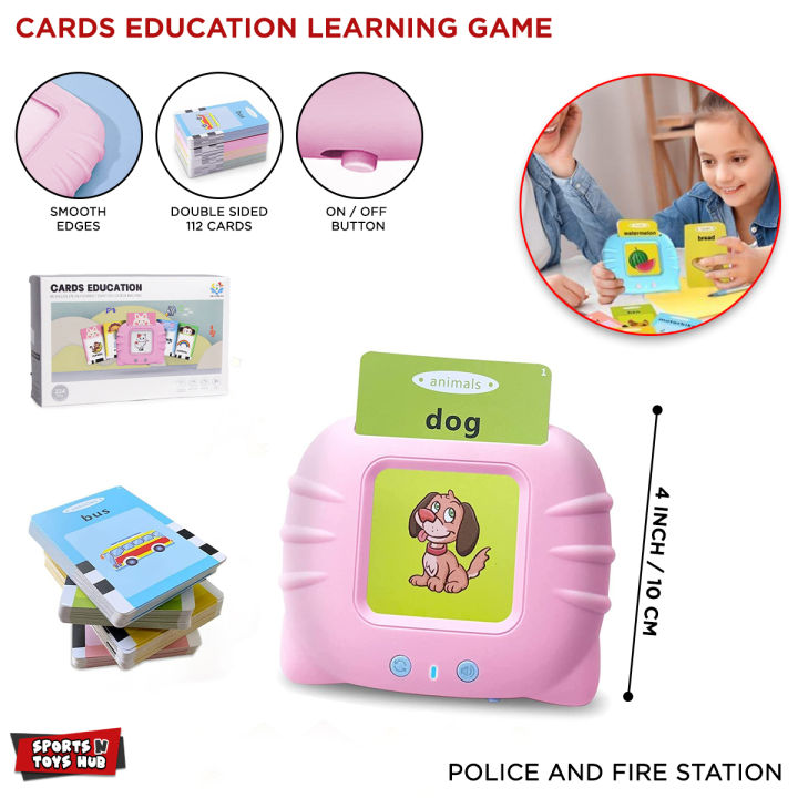 Early Education English Flash Cards Learning Machine With Sound For Kids, Childhood Intelligent Educational Audio Rechargeable Electronic Book Reading Learning Toy, Best Toys Gift For Children Boys & Girls, Children Kindle Card Ebook Dual Language