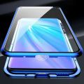 Samsung Galaxy A50 - 360 Magnetic Adsorption Case Metal Frame Tempered Glass Back with Built-in Magnet Cover For Samsung Galaxy A50. 