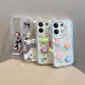 3D Kuromi Cartoon Phone Case For OPPO A38 A36 A35 A33 A32 A31 A52 A53S A54S A55 A56 A57 A58X With Wrist Chain Cute Bear Cover. 