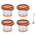 4 Pack Replacement Filter for Shark Wandvac System WV360 WS620 WS630. 
