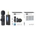 100% Original K35 Wireless Microphone 3.55mm Microphone For Mobile, DSLR Camera, Speaker, PC Laptop, Amplifier, and Other Bluetooth Audio Devices K35 Wireless Mic For Recording, Live Interviews, Live Streaming, Vlogging, Vlog Collar Mic. 