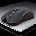 HXSJ T30 Black Wireless Gaming Mouse 3600 DPI Adjustable 7-Color Light Gaming Backlight Rechargeable Mouse With TYPE-C Adapter. 