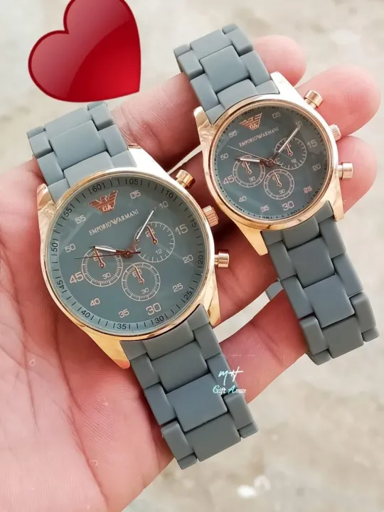 Emporio%20Armani%20Brown%20Dial%20Couple%20Watch%20Set%20%E2%80%93%20Stylish%20Silicone%20Strap%20Watches%20for%20Him%20&%20Her%20-%20Image%202