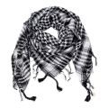 Arab Keffiyeh Men Winter Military Tactical Windproof Scarf Black and White 100% Cotton Muslim Hijab Shemagh Square Scarves. 