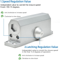 Automatic Door Closer: Residential Grade, Small Size, Hydraulic Operation, Aluminum Alloy Construction. 