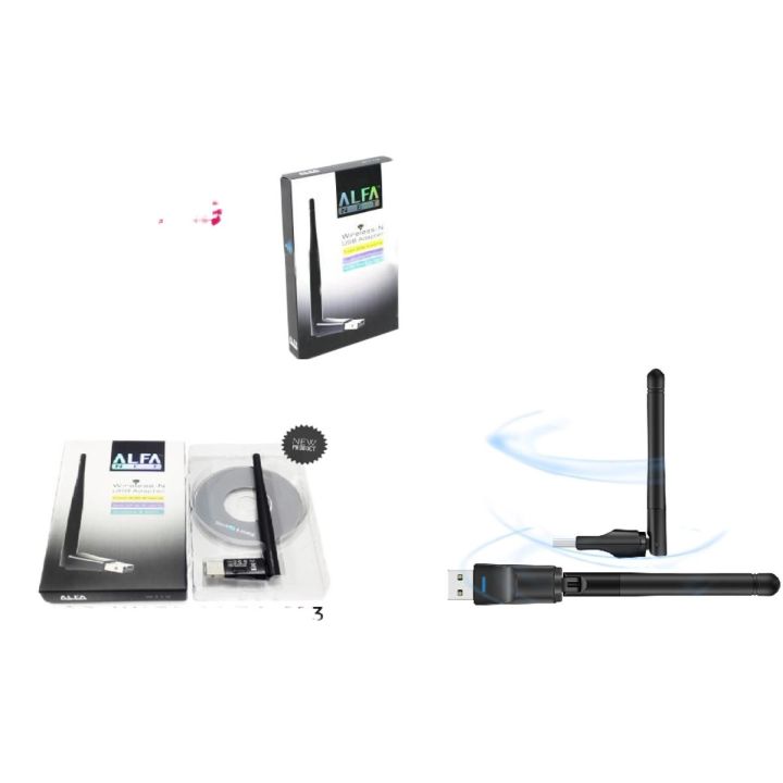 Alfa USB 2.4G Wireless Wi-Fi Catcher Receiver USB 2.0 LAN CARD For Computer Laptop 3dbi Antenna Adopter, Mini WIFI Receiver
