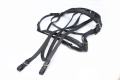 Horse Riding Leather Bridle + Reins ( Black ) Braided. 