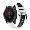 For Garmin Fenix 5X Plus 26mm Two-Color Sports Silicone Watch Band. 