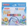 Goldfish Crayon Colors Jumbo Wax Crayons Set Of 12 Color - Schools Stationery - Kids Colors - Non Toxic Washable Safe For Kids Pack of 3 Crayon Set. 