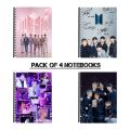 PACK OF 4 BTS NOTEBOOKS (80 PAGES X 4) A4 SIZE. 