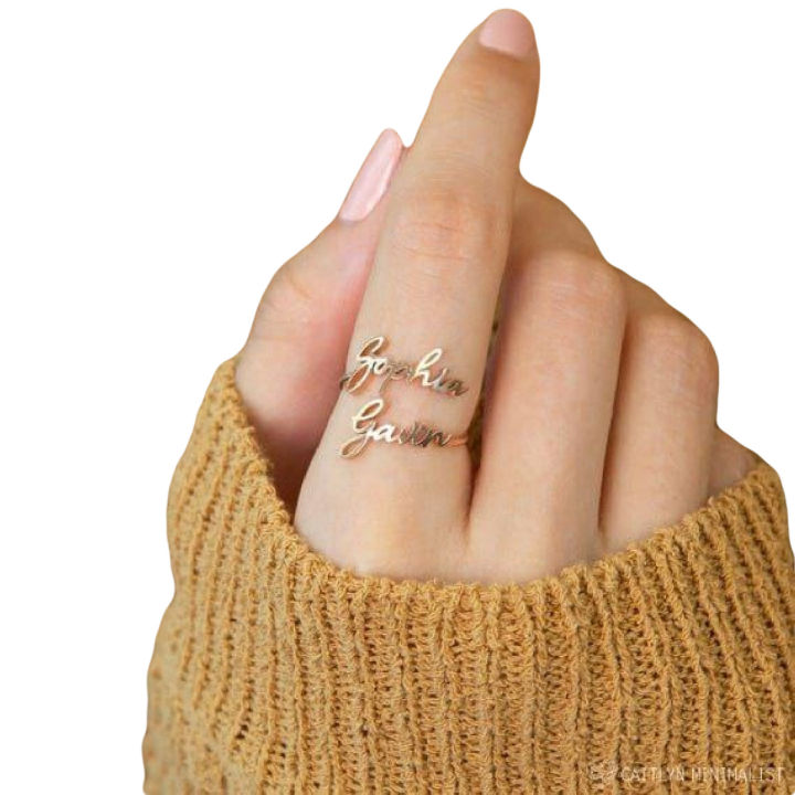 Customize/Personalize Your Own Name Ring/Name Wali Ring - Premium Quality, Stylish Personalized Jewelry