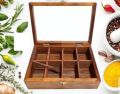 Spice Container Masala Box Masala Rack with wooden spoon Dry Fruit Rack Storage Rack 8 In 1 solid wooden rack Spice Box Dry Fruit Box spice rack tray, Drawer Organizer for Kitchen Cabinets, Medicine storage, Medicine Daily. 