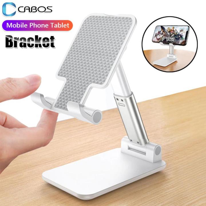 Adjustable Mobile and Tablet Holder Compact Foldable Stand for Desk Compatible with All Devices