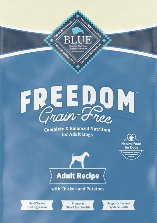 Blue Buffalo Freedom Grain Free Natural Adult Dry Dog Food, Chicken, 500 grams bag
