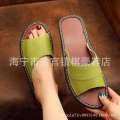 Cowhide slippers for indoor men and women Haining home slippers summer non slip cowhide sole genuine leather sandals. 