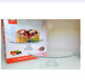 Imperial Clear Glass Cake Stand 8'',10",12''- Square,Round - Material : Glass. 