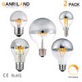 【Topnotch Store】GANRILAND LED Dimmable Bulb E12 Led Crown Silver Mirror Light Lamp 4W 8W Warm White 2700K G45 LED E26 E27 220V Bulbs. 