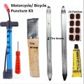 Motorcycle Flat Tire Repair Kit Tool Set Fetal Portable Rubber Patch Best Quality cycle tire puncture kit. 