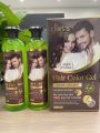 Chirs Dark Brown Professional Hair Color Gel For Men & Women With Argan Extract- 500ml X 2 1000ml. 