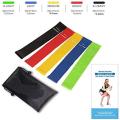 Yoga Resistance Band 5 Piece Exercise Ring Exercise Belt Suitable for Home Fitness Physiotherapy and Carrying Bag. 