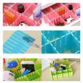 Plastic DIY Grid Board Storage Box Drawer Cabinet Divider Clapboard Organizer. 
