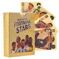 Soccer Star Card Football Player Fan Cards 50 Sheets European and American Football Star Footballers Gold Foil Cards Gifts. 