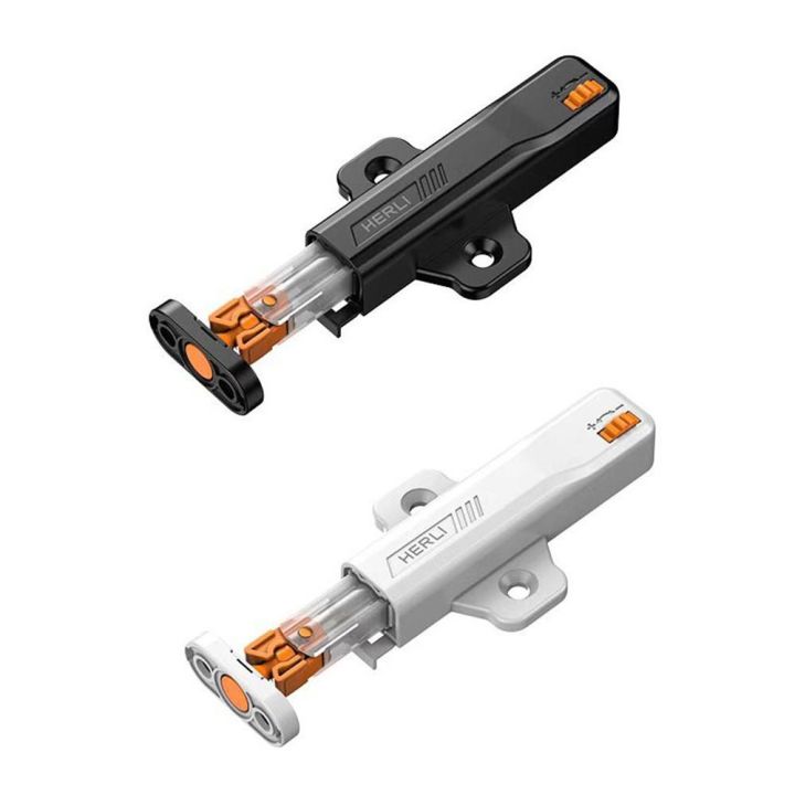 NUOBESTY Self-Rebound Push Latch For Cabinet Doors – Smooth Touch-Open & Close, Stainless Steel, Silver Finish