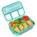 4 Compartments Bento Box With Fork, Kids Lunch Box with Accessories, Lunch Box, Kids School Tiffin Box. 