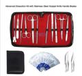 Premium 10 Pcs Advanced Biology Lab Anatomy Medical Student Dissection Dissection Kit Set with Scalpel Knife Handle Scalpel 10 Blades (All in One with Zipper Case) Blades. 