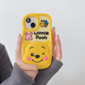 Japanese Korean Cartoon Pooh Bear for Apple 15proMax/iPhone14/13pro Silicone Phone Case Drop-Resistant. 