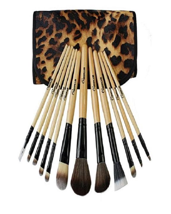 12%20Pieces%20Makeup%20Brushes%20Set%20With%20Beautifull%20Brown%20Cheeta%20Pouch%20-%20Image%203