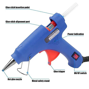 20w Brand New Hot Glue Gun Small - Blue & Pink
