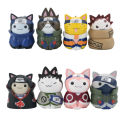 1 pcs Anime Cat Statue Action Figures Kakashi Jiraiya Gaara Sasuke Itachi Tsunade pvc Model Decoration Collection Kid Gift Toy. 
