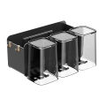 Washing set, punch-free toothbrush storage rack, wall-mounted bathroom storage box, 2, 3, 4-port electric toothbrush holder. 