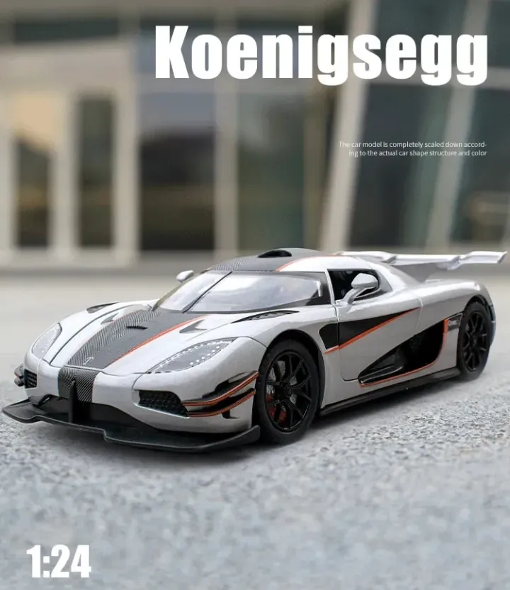 1:24 Koenigsegg Jesko Modellauto - Mit Sound & Licht, Zinklegierung, Für Kinder Ab 3 Jahren