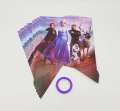 FROZEN THEME BIRTHDAY BANNER ( PACK OF 10 BANNER CARDS WITH RIBBON ). 
