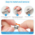 10pcs Locking Pin Back Locking Pin Keeper Clasp Metal Pin Backing for Brooch Yao Store. 