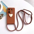 Note13 Love Heart Crossbody Lanyard Case On For Xiaomi Redmi Note 13 Pro 4g 5g 13pro 12 12pro Plus 12s 13c Cord Silicone Cover. 