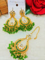 Eleve.pkArtificial Golden Ear Rings With Beautyfull Tika New Big Latkan Style New Look Long Lasting Polish For Beautyfull Girls Artical 756025. 