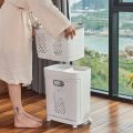 Laundry Baskets with Wheels Trolley Laundry Collector 2 Layers with 3 Storage Baskets for Bedroom Bathroom. 