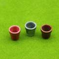 3 Piece Porcelain Miniature Flower Pot Toy For 1 / 12. 